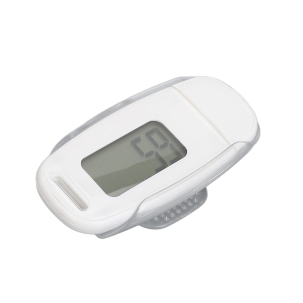 Stegräknare Stor LCD-skärm USB Uppladdningsbar Exakt Portabel Lättviktig Pedometer med Snodd för Kvinnor Män Barn Vit