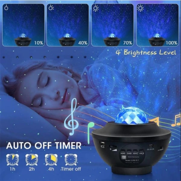 Stjärnprojektor med högtalare och Bluetooth - Galaxy Light