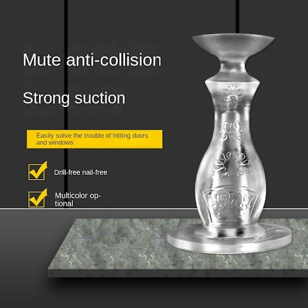 Hjem Hårdvare Antikollisjon Selvklebende Silikonveggbeskyttelse Dørstopp Gulvholder Dørstopper 3