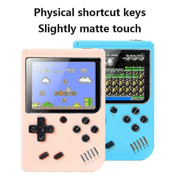 Two Player Gameboy Inbyggd 500 Classic Game Retro Video Game Console Grey