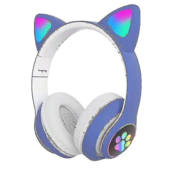 Trådløse Bluetooth-hørlurar Cat Ear Headset med LED-lys