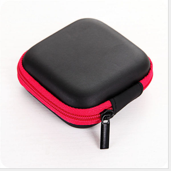 Pieces Mini fyrkantig case för hörlurar, för in-ear hörlurar, med mesh , case litet, resväska