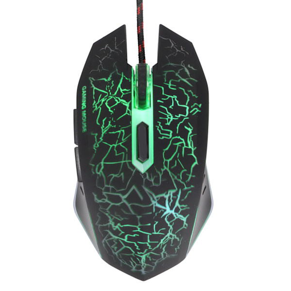 Kablet Gaming Mus USB Port Ergonomisk 3200 DPI Justerbar RGB Optisk Datatilbehør Svart