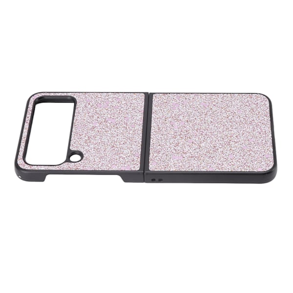 Skinnende Telefoncover med Ruskindforing ABS Ridsefast Foldeskærm Telefoncover til Samsung Galaxy Z FLIP 4 Pink