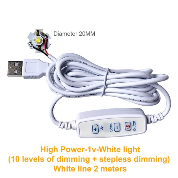 DC 5V Dæmpbar LED-chips SMD LED-lampe DIY Light Justerbar LED A1