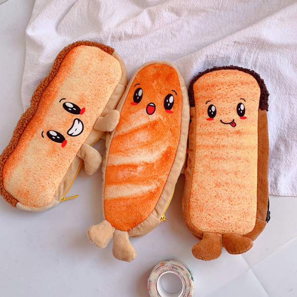 Funny Bread e Case Pehmoinen Creative Pencil Bag School Stat A1