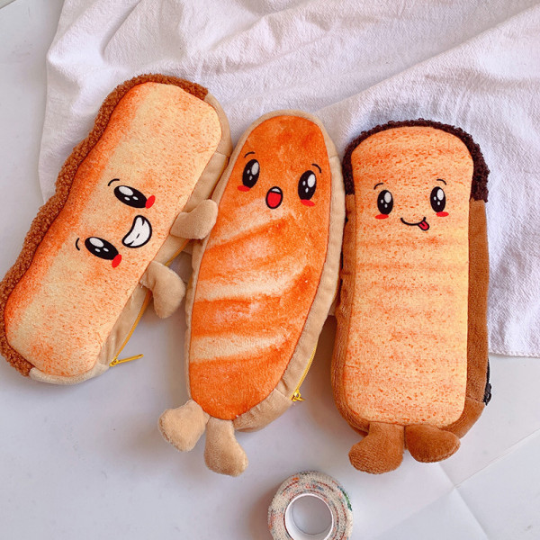 Funny Bread e Case Plysch Creative Pencil Bag A2