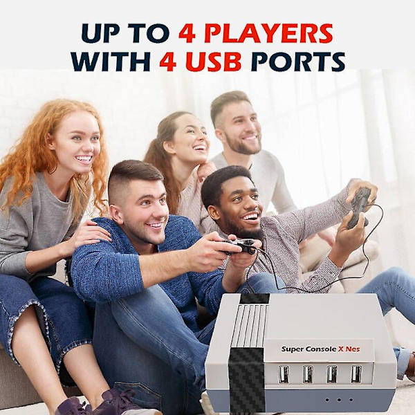 Super Console X Nes Retro Spil Support Flere emulatorer som Psp/ps1/n64/dc med to kablede controllere Send 90 000+ spil NES--706-2