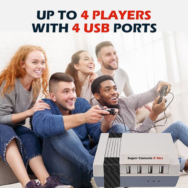 Super Console X Nes Retro Spil Support Flere emulatorer som Psp/ps1/n64/dc med to kablede controllere Send 90 000+ spil NES--snes-2