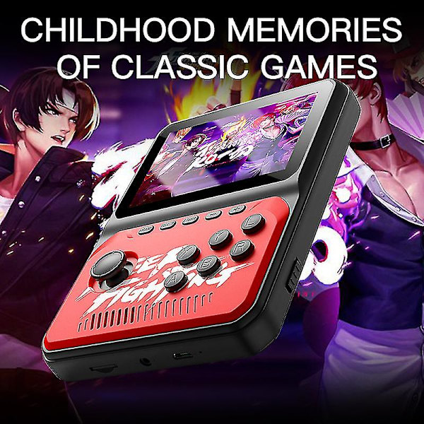 Nx-35 Retro Bärbar Mini Handhållen Joystick-konsol 16-bitars 8gb 3,5 tum LCD-videospelsspelare för barn Inbyggd 2700 spel Red