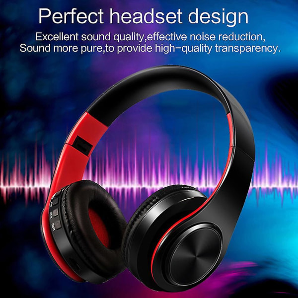 Foldbare Over-ear Hifi Stereo Bluetooth-kompatible 5.0 trådløse hovedtelefoner Sportsheadset