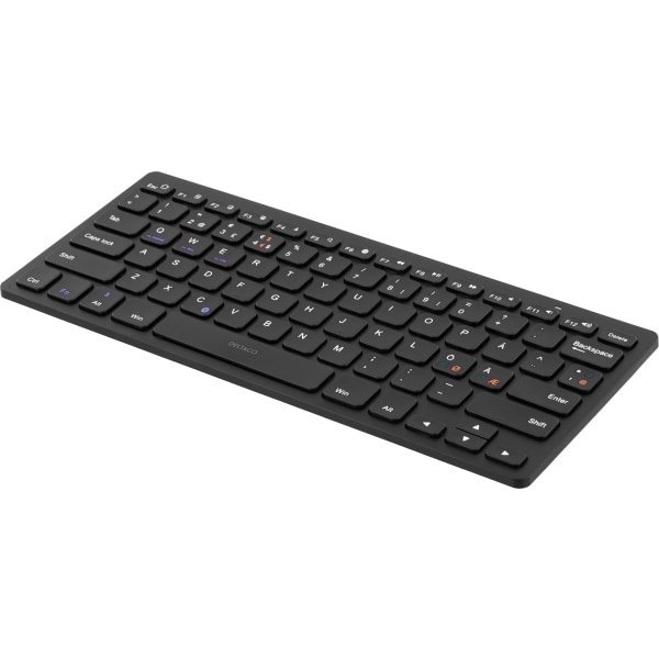 Wireless mini keyboard w/ muted keys, Bluetooth, 10m, black