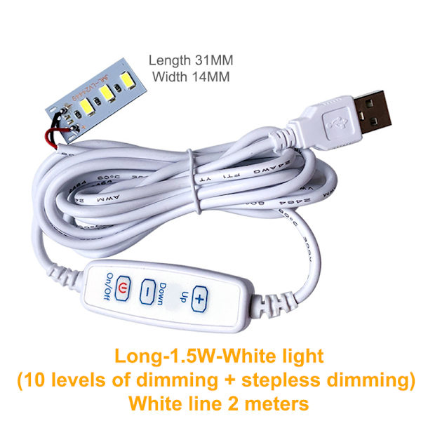 DC 5V Dæmpbar LED-chips SMD LED-lampe DIY Light Justerbar LED A15
