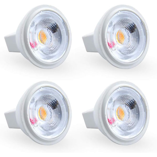 3W MR11 GU4 LED-lampe Kald Hvit 6000K AC/DC 12V (4 stk)