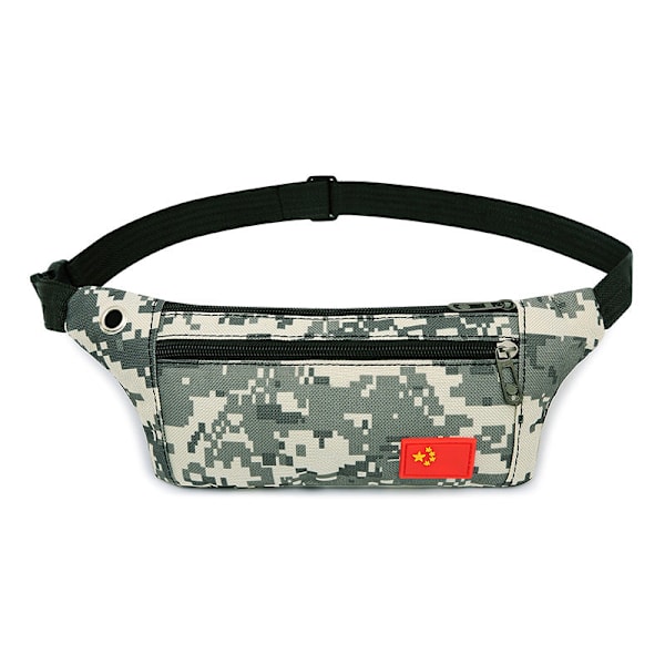 Män kvinnor Fanny Pack Midjeväska Outdoor Tactics Sport Telefon Kamouflage Bälte Löpning Navy Digital Blue