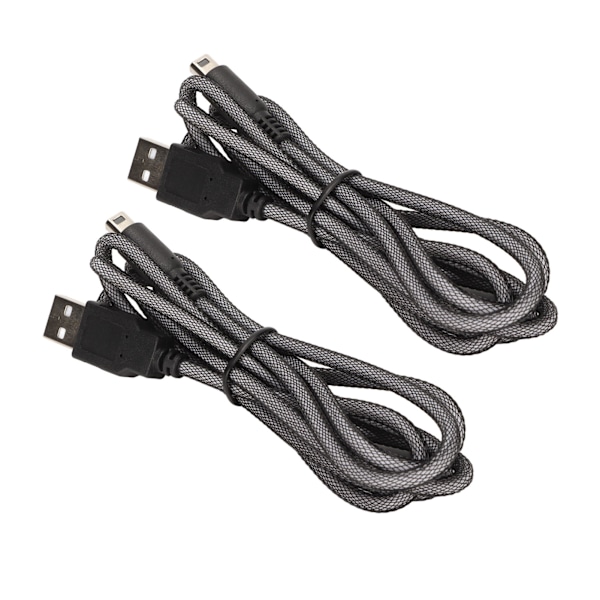 2 st USB-laddningskabel för 3DS, 1,5 m, för 2DS 3DS XL New 3DS XL New 2DSXL NDSI LL