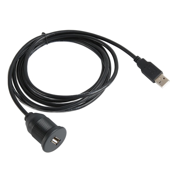 Enkel Port USB 2.0 Hann til Hunn Kabel 1m Vanntett Dataoverføring Plug and Play AUX Bilmontering Innfelt Kabel for Motorsykkel