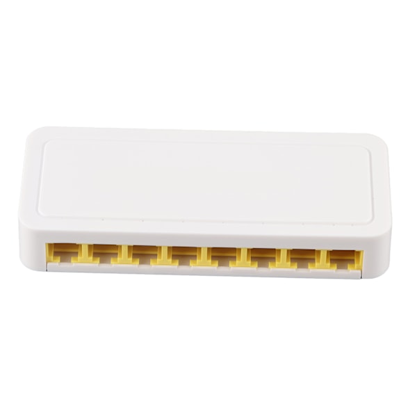 8 Portin Ethernet-kytkin Ammattikäyttöön Hiljainen Plug and Play LAN RJ45 -jakaja Kotiin ja toimistoon 100‑240V EU-pistoke