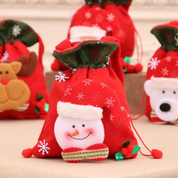 Julegavepose med snøre julegave dukkepose 2