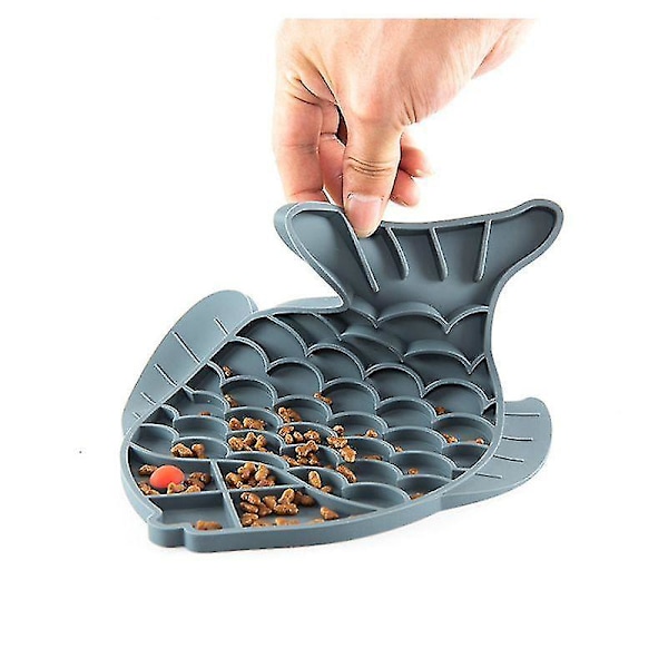 Silikon Pet Slow Food Matte Anti Kvelningsbolle Slickende Tallerken