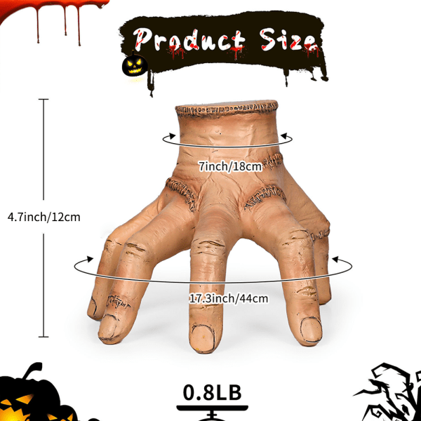 Hand Skrämmande Prop Onsdagsgrej Hand Prop Addams Family Netflix