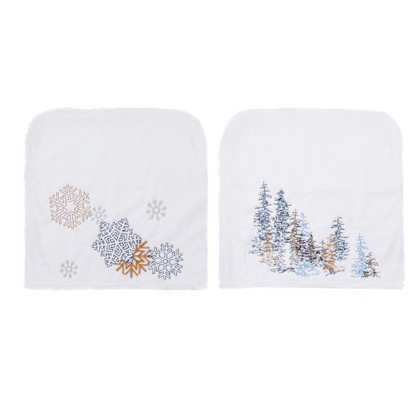 2 jul snöflinga julgran stil stol täcker tecknad