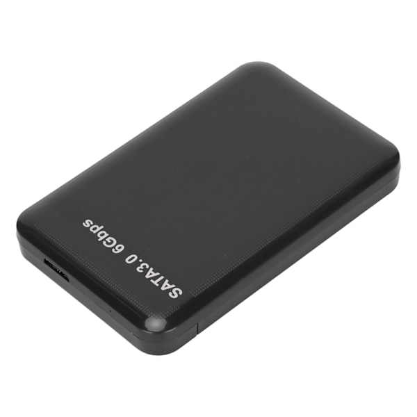 Ulkoinen 2.5 tuuman USB3.0 SATA3.0 HDD-kotelo, Plug and Play, tukee 3 TB kapasiteettia LED-merkkivalolla, Windows, musta