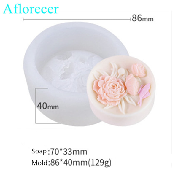 Blomma handgjord tvål form DIY molds