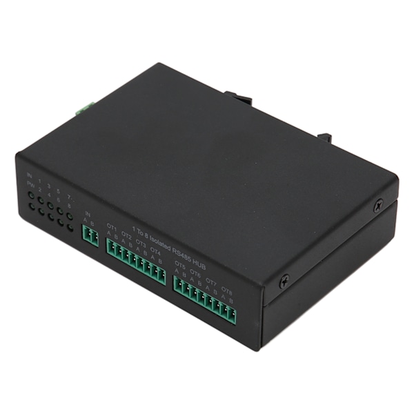Seriell RS232 RS485 RS422 til Fiber Konverter Toveis Optisk Modem 8 Port Støtte 128 Enheter Seriell Enhetsserver EU Plugg