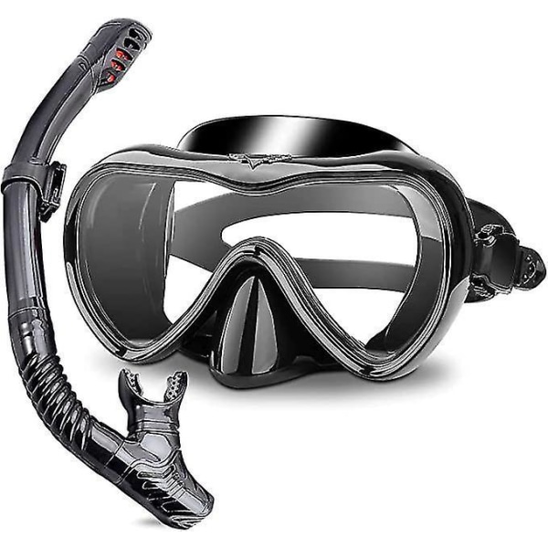 Vuxen Snorkel Set Anti-dimma härdat glas 180 panoramautsikt