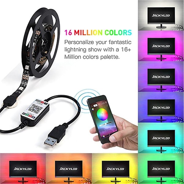 LED-nauhavalot App Bluetooth-ohjaus TV:n taustavalaistus RGB