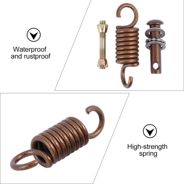 Heavy Duty Hængekøjeophængningssæt Hængekøjestol Hardware Sæt Hængekøje Spring Swing Kroge Hængestol Tilbehør