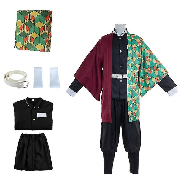 Halloween-juhlat Demon Slayer Tomioka Giyuu Cosplay-asu Halloween-asu Anime-lahja XL