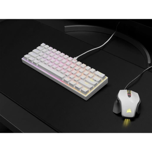 Corsair Keyboard K65 RGB Mini 60 % mekaaninen pelivalkoinen (CH-9194110-Fr)
