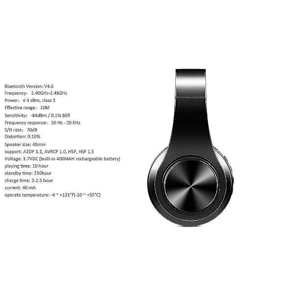 Bluetooth-kuulokkeet yli korvan langattomat kuulokkeet