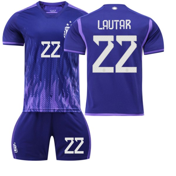 Argentina Borte 22/23 Fotballtrøye NO.22 Lautaro 2XL(185-195cm)