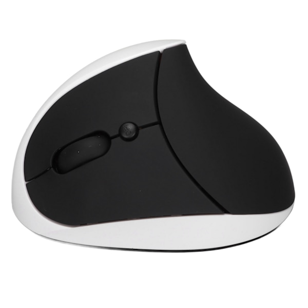 Venstrehånds Vertikal Mus 2.4G Trådløs Vertikal Ergonomisk Mus Genopladelig Mus med USB-adapter Justerbar DPI til PC Sort Hvid