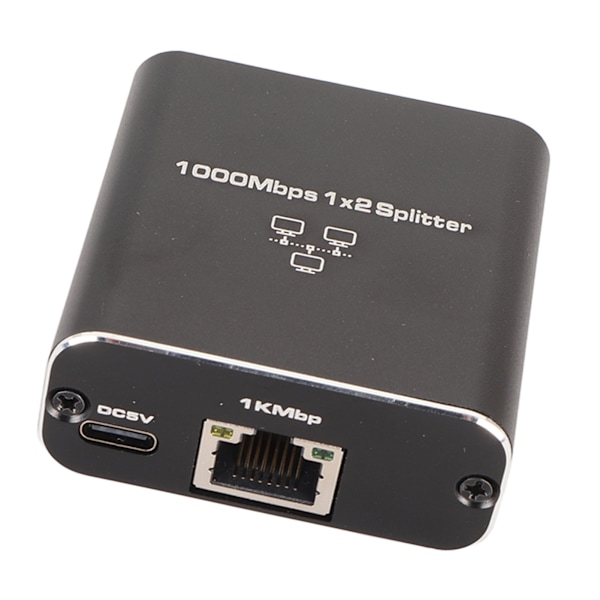 Ethernet Splitter RJ45 1 Inn 2 Ut Gigabit Internett Splitter 1000Mbps Høyhastighets LAN Splitter for TV-er Stasjonære Datamaskiner Rutere