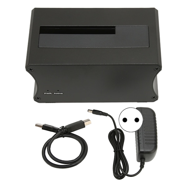 HDD Docking Station USB3.0 5Gbps Multifunksjonell SSD Dockingstasjon SSD Dock for 2.5in 3.5in HDD SSD 110‑240V for Windows EU Plugg