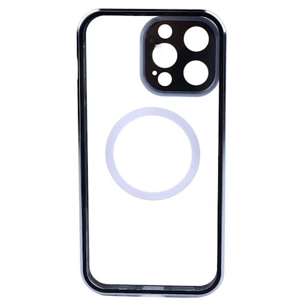 Magnetisk Opladnings Telefoncover Metalramme Blå Trådløs Opladning Anti-Drop Beskyttende Telefoncover til 14 Pro Max
