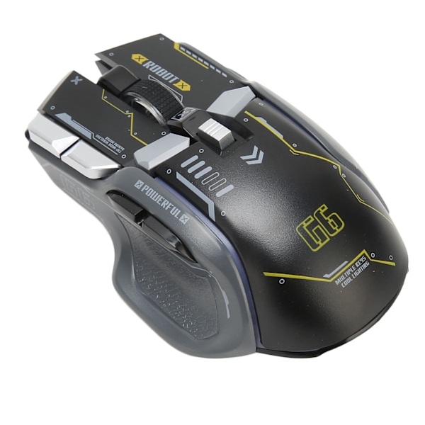 Gaming Mouse 2.4G Trådløs Bluetooth 3 Modus 5 Justerbar DPI Spillmus med 11 RGB Lys for Windows for Android for IOS Svart