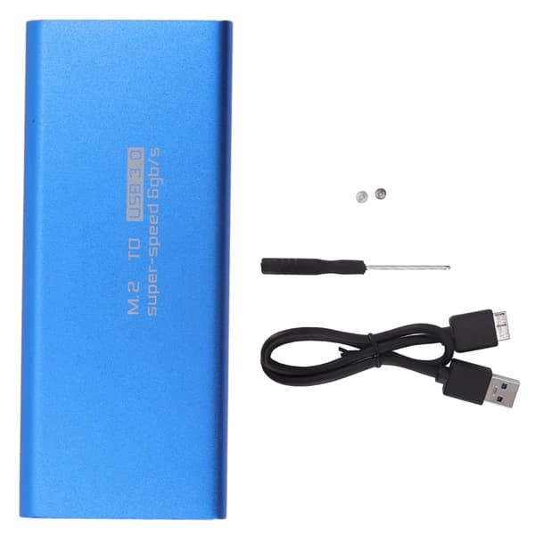 MSATA - USB3.0 Koteloadapterikotelo 6Gbps Sininen MSATA SSD -sovitin 30x30mm 50x30mm Ulkoinen SSD-kiintolevy