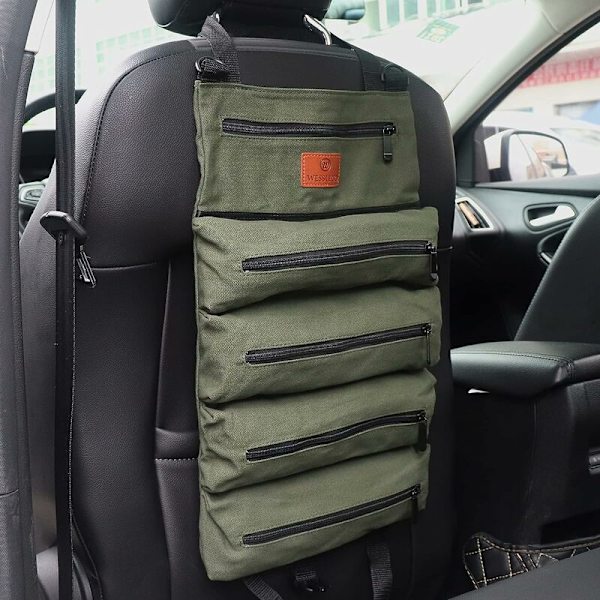 Roll Up Wrench Bag, Canvas Multipurpose Storage Bag (grøn)