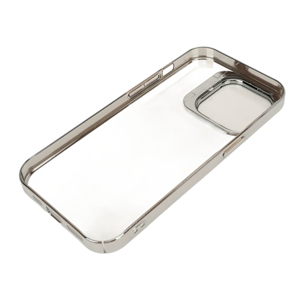 Magnetisk telefoncover, slankt, stødsikkert telefoncover med kameralinsebeskyttelse, støttefod, høj gennemsigtighed, PC hårdt beskyttelsescover, sølvfarvet til Iphone 14promax