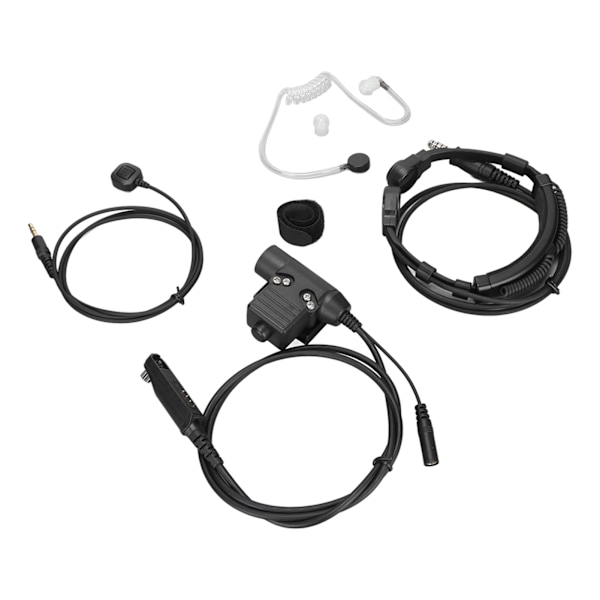 7.1mm Teleskopisk Halsmikrofon Headset Fingermikrofon U94 PTT Radio Ørepropp for Baofeng UV9R PLUS UVXR BF9700