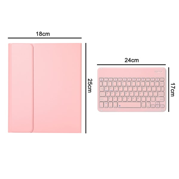 CQBB Kompatibelt iPad-tangentbord med pennfack All-inclusive-omslag-ipad/Air4/10.9 Cherry Blossom Powder Vanlig modell