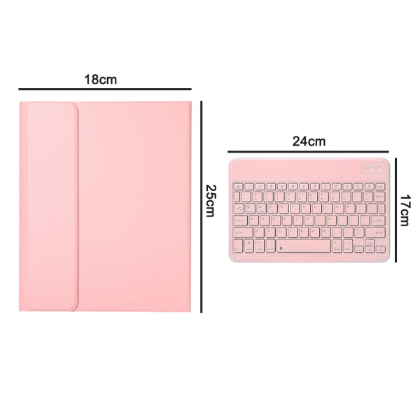 CQBB-kompatibelt iPad-tastatur med penneholder Altomfattende cover-ipad/Air4/10.9 Cherry Blossom Powder almindelig model