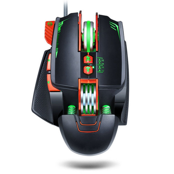 Ledningsforbundet Spillemus Baggrundsbelyst Ergonomisk Mus Programmerbare Tilstande black