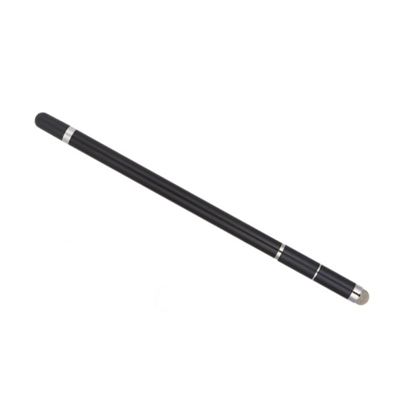 Stylus Pen 4 i 1 Slidstærk Fiber Nib Mobiltelefon Tablet Maleri Håndskrift Kapacitiv Stylus Sort