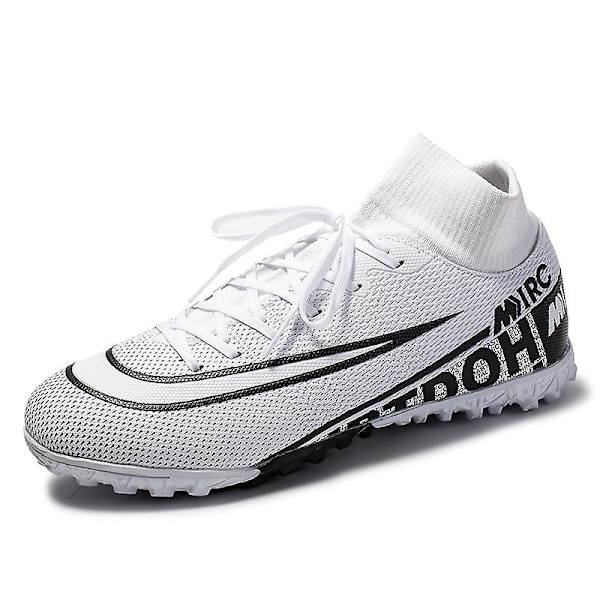 Fotbollsskor för män Halkfria fotbollsskor Klossar Gräs Fotbollssneakers Yj8508A White 36